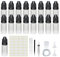 Tropfflasche Leer Plastikflaschen Reiseflasche Liquidflaschen Quetschflaschen Dosier-flaschen mit Kindersicherung Deckel Inkl. Trichter Messbecher Etiketten Transfer Pipette (10ml×30 Transparent)