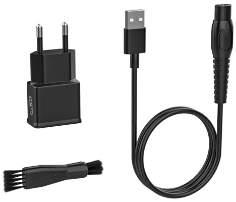 5V Tondeuse Chargeur pour Philips One Blade QP2734 QP2724 QP2824 QP2834 QP4631 QP2720 QP4530 MG7910 MG9520 MG5910 MG9510, USB Adaptateur Secteur, Cable 1.5m