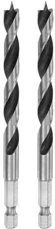 HARFINGTON Spiralbohrer, 8 mm Durchmesser, Lagerstahl, 6,35 mm Sechskantschaft, Holzbohrer, 7,1 cm Arbeitslänge, Spiralbohrwerkzeug für Holzbearbeitung, Weichholz, Sperrholz, Kunststoff, 2 Stück