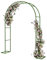 Rosenbogen aus Edelstahl, für Hochzeit, Pergola, 140 x 229,9 cm, grün, verzinkt, ohne dekorative Blumen