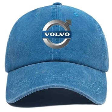 Auto Amblem Baseball Cap, für Volvo einstellbares Auto-Logo Baseballmütze Reisemütze Rennmütze,OneSize-A