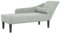 Kangmusi Chaiselongue mit Kissen Hellgrau Samt, Grau 4007588