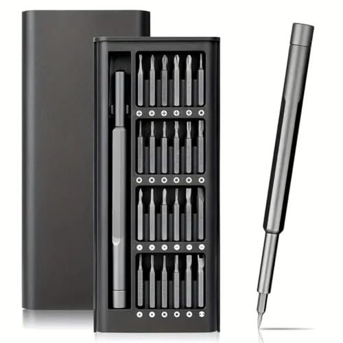 24-in-1 Precision Screwdriver Set – Mini Repair Tool Kit with CRV Steel Bits for Computers, Phones, Consoles, Glasses, Watches, Electronics – Compact Gift for Men