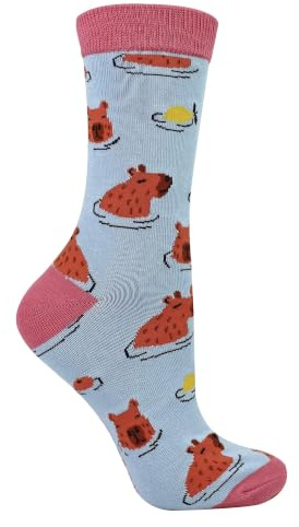 Miss Sparrow Ladies Novelty Capybara Animal Bamboo Socks Funny Colourful Gifts for Women
