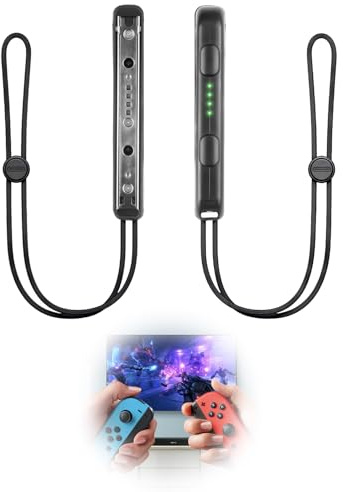2 Pack Joy-Con Gamepad Handle Lock Wrist Strap Lanyard Controller Black Adjustable Gamepad with Automatic Lock Elastic Wrist Strap Portable Replacement Accessories for Nintendo Switch Controller