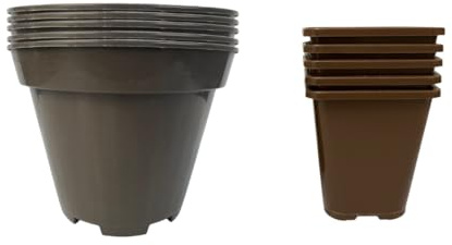 London Grocery (5x 1 Litre & 5x 2 Litres) Biodegradable Plant Me All Pots – Peat-Free | 100% Biobased – Eco-Friendly, Herbs & Vegetables, and Flowers