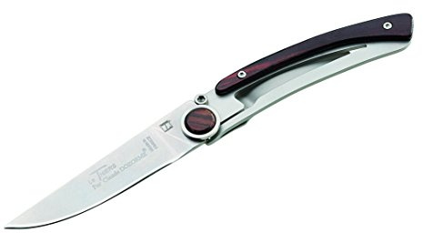 Claude Dozorme Erwachsene Taschenmesser Le Thiers Messer, habilé Serie, Frame-Lock, X50CrMoV15 Stahl, Rosenholz, Gürtelclip, Mehrfarbig, One Size, 238811