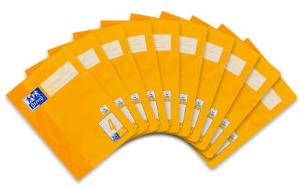Oxford Schulheft A5, 32 Blatt, Lineatur 4, liniert, 10 Stück