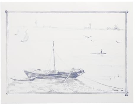 Tischsets, Papier, „Ruderboot“, 40x30cm, 100Stück