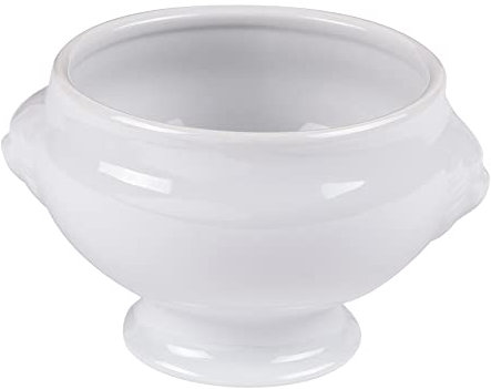 Girard Schöne Löwenkopfterrine/Suppentasse mit Löwenköpfen 0,45L aus Porzellan