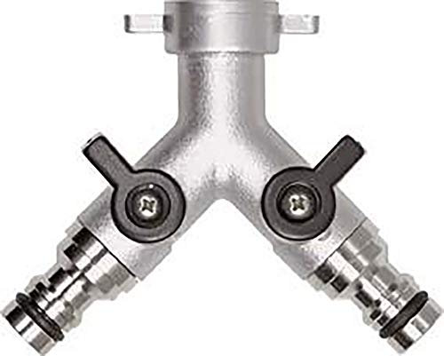 Geka 331XSB Zweiwegeventil Stecksystem IG G 3/4 Zoll aus Messing, Silber, 18 x 8 x 13 cm