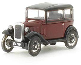 Oxford Diecast 1:76 Austin Seven RN Saloon Maroon Collectable model 76ASS003