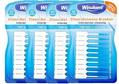 Wisdom Clean Between Interdental Brushes Fine Size 20's (Pack 4)