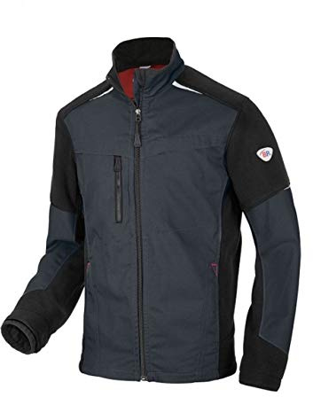 BP 1992-570-56 Hybrid-Arbeitsjacke - Gefütterter Stehkragen - Ergonomische Ärmel - Reines Polyester - Lange Passform - Größe: 52/54l - Farbe: anthrazit
