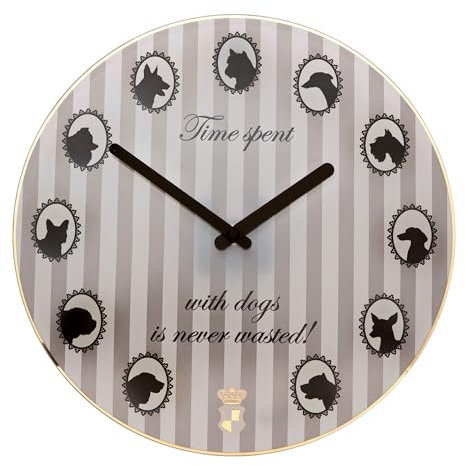 Goebel Château Princess Dogs Time Spent With Dogs Wanduhr, Küchenuhr, Dekoration, Glas, 27050501