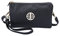 VIVA LONDON Womens Small Clutch Bags with Wristlet and Long Adjustable Strap (Black)