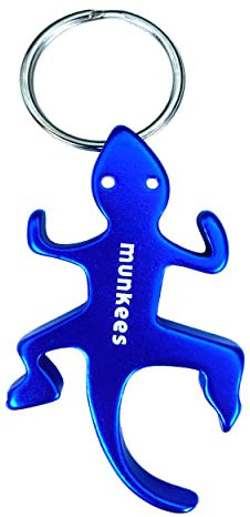 munkees, Schlüsselanhänger Eidechse,Flaschenöffner, in verschiedenen Farben (Blau)