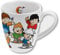 P:os 29487 - Kaffeebecher mit den Mainzelmännchen All Together, bauchige Form, aus Porzellan, Füllmenge ca. 330 ml, 1 Stück (1er Pack), Bunt