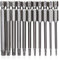 Saipor 11 Stück T6-T40 Torx Bits Schraubendreher Set Torx Schraubendreher Set Magnetische S2 Stahl 1/4 Zoll Sechskant Schaft Torx Schraubendreher Bits (75mm Lange)
