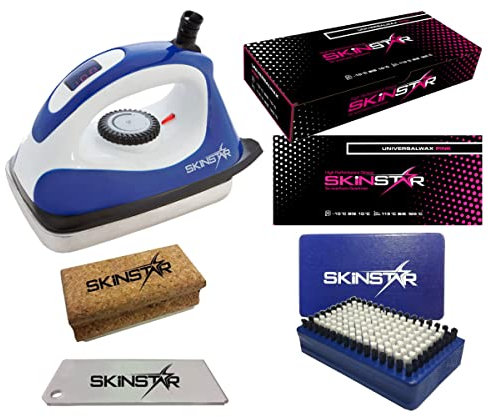 SkinStar Startset, Digital Wachseisen Bürste Wachs Abziehklinge 5-teilig