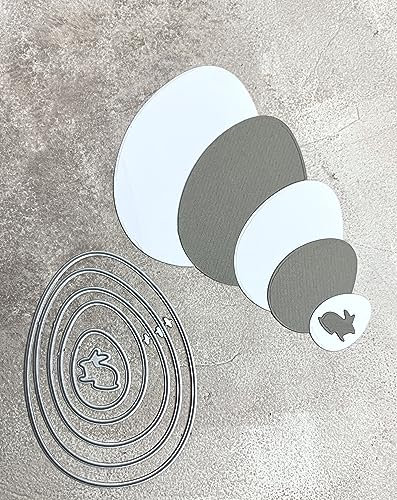 Simplelettering Stanzschablone/Cutting Dies Ei Osterei Ostern Hasi für Big Shot Stanzmaschinen