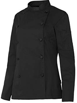 Chaquetilla Cocinera Mujer De Manga Larga con Bolsillos Y Botones Forrados. Negro Talla XXL. Ropa Cocina/Hostelería. Ref: 4119
