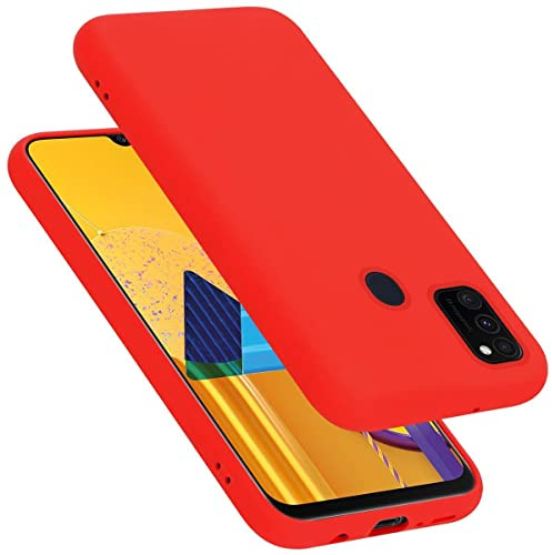 Cadorabo Hülle kompatibel mit Samsung Galaxy M21 / M30s Hülle Silikon Handyhülle für Galaxy M21 / M30s Case aus flüssigem Silikon- Kratzfeste und stoßfeste dünne TPU Schutzhülle - Liquid ROT