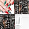 JUNEBRUSHS 10 Stück Weihnachten Stamping Schablone Set, 6 Stück Stamping Schablone 2 Stück Silikon Nagelstempel und 2 Stück Schaber Weihnachten Stamper Plates für DIY Nagel Maniküre
