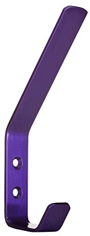 SOTECH Kleiderhaken Loxten 142 x 20 x 45 mm lila, Garderobenhaken aus echt Edelstahl, Wandhaken mit 3 mm Materialstärke, Jackenhaken mit abgerundeten Kanten