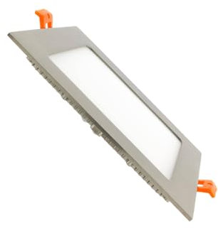 LEDKIA LIGHTING Placa LED 12W Cuadrada Foco Downlight Empotrable Plano Corte 155x155 mm Silver 5000K Blanco Frío