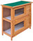 HOMIUSE Kaninchenstall Kleintierhaus Hasenstall 4 Türen Holz Hasenstall Meerschweinchen Haus Hasen ZubehöR Meerschweinchen KäFig Hasenstall DraußEn Winterfest HamsterkäFig Holz Braun90x45x89 cm