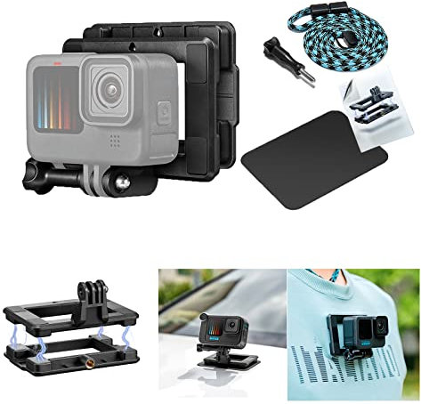 Pikioraz Magnetische Action Kamera Halterung für GoPro, Super Magnetische Kamerahalterung für Action-Kamera, Action-Kamerahalterung Kompatibel mit GoPro Hero DJI Osmo Action Zubehör