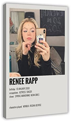 Professionelles Modell Schauspielerin Renee Rapp Poster Leinwand Poster Wandkunst Dekor Bild Gemälde für Wohnzimmer Schlafzimmer Dekoration Rahmen Stil 60 x 90 cm