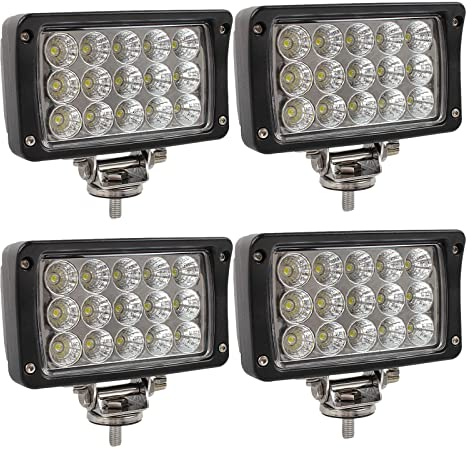 AUTOJARE 4 Stück LED Arbeitsscheinwerfer 45W Scheinwerfer IP67 Rückfahrscheinwerfer 4275LM Zusatzscheinwerfer 3000-6500K für SUV, ATV, UTV, LKW, Auto