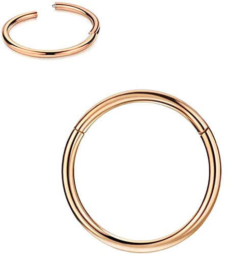 YEBOCIYO Nose Hoop Helix Piercing Jewellry Nose Piercing Septum Piercing Ring Cartilage Earrings Conch Daith Rook Tragus Lobe Hoop Lip Eyebrow Ring 20G 18G 16G 14G