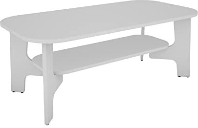 byLIVING Couchtisch Jonny/Melamin weiß/B 110, H 42,5, T 55 cm/mit Ablageboden