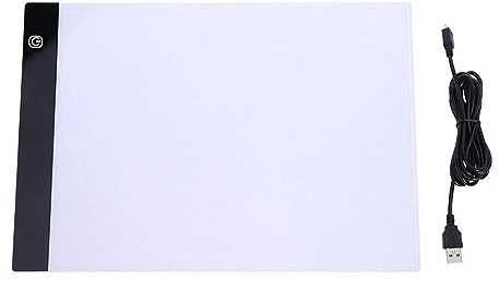 Tiardey Ultra-Thin A4 Caja de luz LED Dibujo Tablero de Dibujo portátil Tablero de Copia LED con Brillo Ajustable para animación Dibujo Diseño Dibujo, etc.