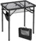 REDCAMP 2ft Folding Camping Table for Outside, Lightweight Aluminum Portable Folding Table for Cooking BBQ,Metal Grill BBQ Table Easy to Assemble with Adjustable Heights Legs,Black 60cm x 40cm