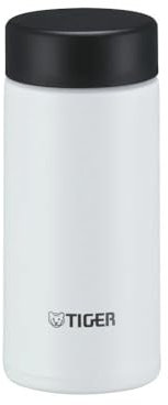 Bouteille isotherme Tiger MMP-W Tiny Easy-to-Carry, ultra légère, petites capacités, facile à laver, sans BPA, conservation froid 24h et chaud 12h, conçue au Japon (blanc neige, 200 mL)