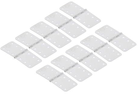 QUARKZMAN 11x28mm RC Avión Fijadas Bisagras x 5uds Flexible Puerta Bisagra para Bricolaje Proyectos, [Blanco, Nailon]
