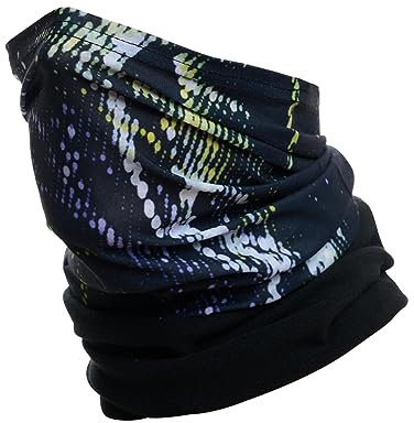 Hilltop® Polar Multifunktionstuch mit Fleece, warmes Schlauchtuch, Schal, Halstuch für kalte Herbst und Wintertage, für Damen und Herren, Trendige Farben, Farbe:Nexis Black