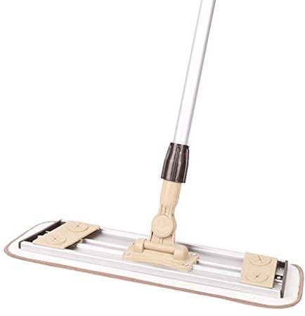 Trapeador Marrón, Trapeador Profesional de Microfibra para Madera Dura, Laminado, Limpieza de Pisos de Baldosas, Mango Telescópico de Acero Inoxidable Dignified