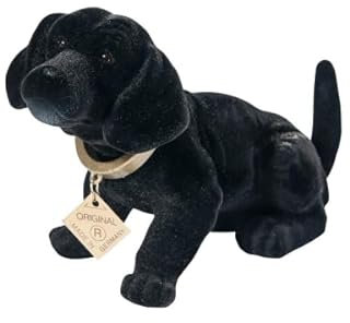 Rakso Oskar Schneider GmbH & Co. KG Original Wackeldackel 19 cm, schwarz, mit Befestigung und Echtheitszertifikat
