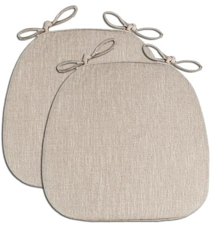 ZLXHFFH 1/2/4/6er Set Stuhlkissen mit Bändern, Bequeme Sitzpolster 43x41x35cm Sitzkissen gefüllt für Indoor und Outdoor, Optional mit Antirutsch und gepolstert,Eco Filz Kissen geeignet für Armchair