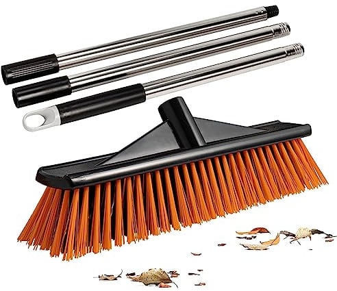 Gomice Brosse à récurer Les sols,Autolaveuse Portable pour Le récurage des sols - Brosse de coulis de Brosse de récurage de Sol Portable, Brosse de Balayage extérieure pour entrepôts, garages