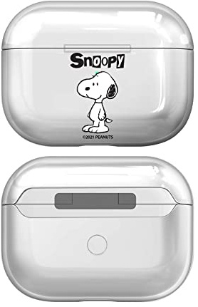 Head Case Designs Offizielle Peanuts Snoopy Grafiken Durchsichtig Harte Kristall Handyhülle Hülle Huelle kompatibel mit Apple AirPods Pro 2 Charging Case