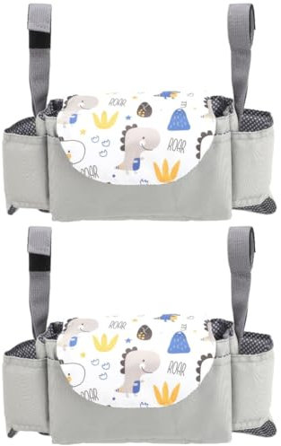 ibasenice 2St Organizer zur Aufbewahrung von Windeln Aufbewahrungstasche für Kinderwagen Kinderwagen-Organizer Babyzubehör-Organizer für Kinderwagen Multifunktion hängende Tasche Polyester