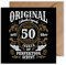 WBdesignz Oldschool Geburtstagskarte mit Umschlag - 50. Geburtstag Geschenkkarte Happy Birthday - Karte zum 50ten (125 x 125 mm)