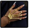 Resweky Punk Armbänder Schädel Skelett Finger Hand Knochen Armband Gotische handgemachte Halloween Armband Hand Kette Geschenke für Frauen Mädchen (Gold)