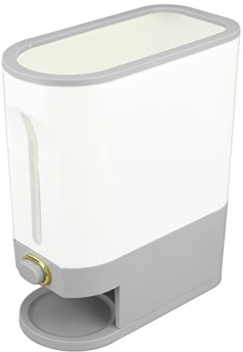 Nachukan Dispensador De Arroz Tipo Prensa Transparente, Caja Para Almacenar Granos Sellada, Recipiente Para Almacenamiento De Arroz Y Dispensador De Alimentos Para Contenedor De Cocina(L)